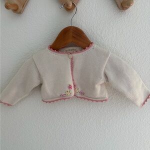 Wild Wawa Knit Embroidered Baby Cardigan